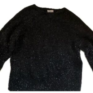 H&M Black Crew Neck Sweater with Shimmer